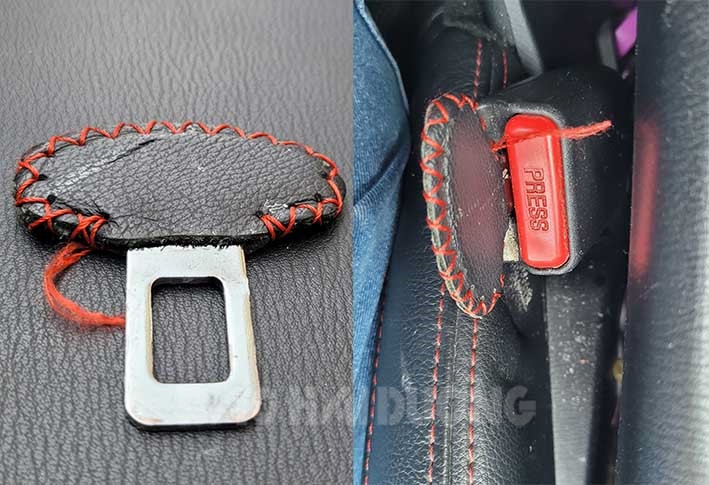 Không dùng chốt giả dây an toàn khi đi xe ô tô